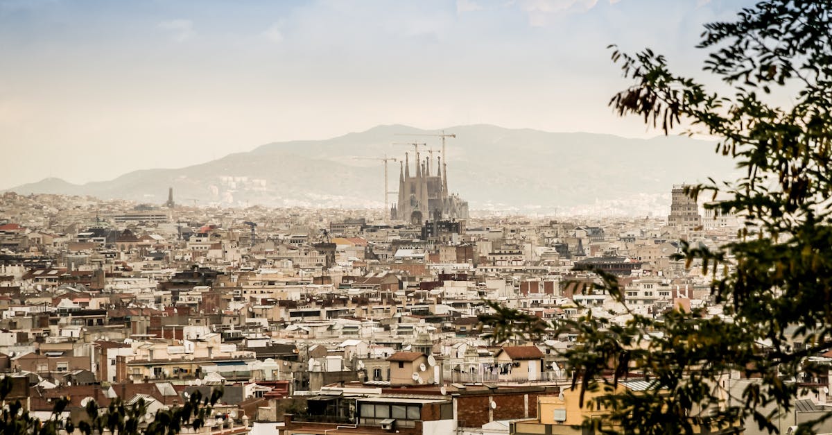 A picturesque view of Barcelona's cityscape with the iconic Sagrada Família in the background.