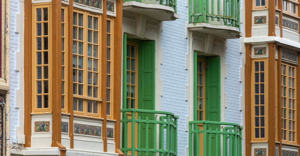 Vibrant architectural details of Mers-les-Bains, showcasing colorful facades and intricate designs.